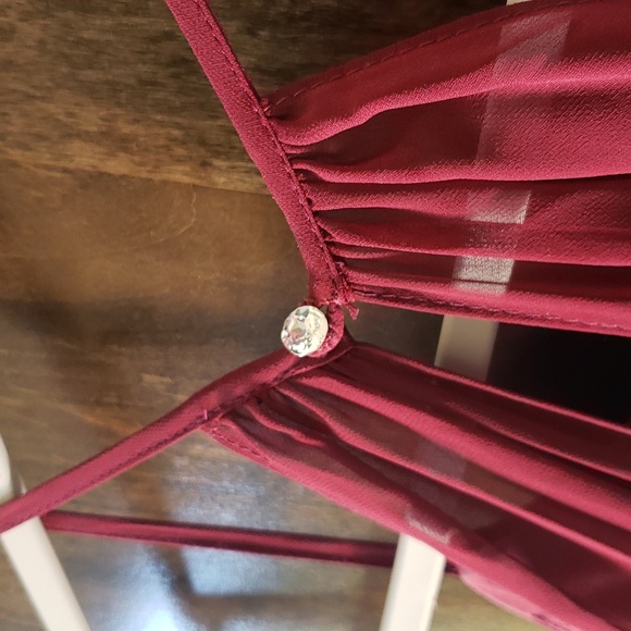 Azazie Ginger Bridesmaids Dress in Cabernet - Picture 11 of 17